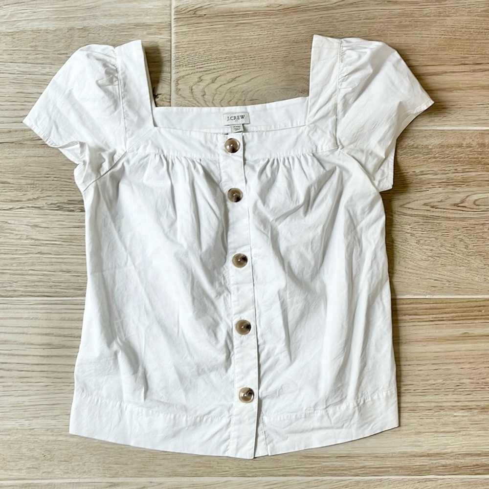 White Button-Down Women's Top